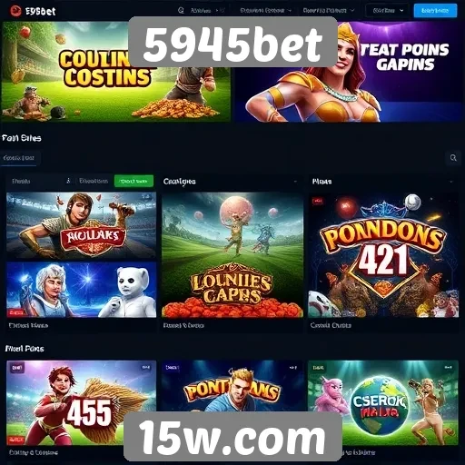 Variedade de jogos disponível na plataforma 5945bet